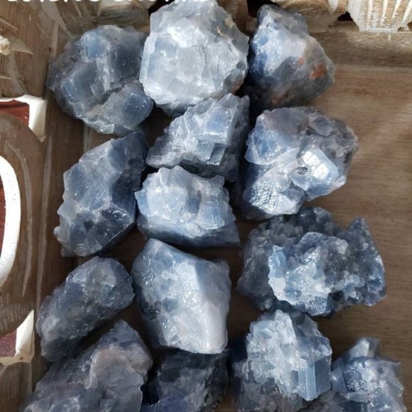 Blue Calcite Rare Natural Cluster - Picture 2 of 2